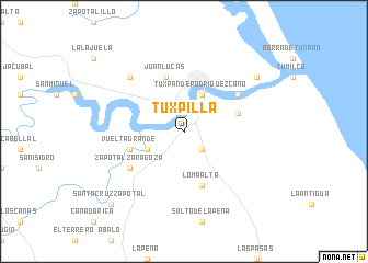 map of Tuxpilla