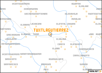 map of Tuxtla Gutiérrez