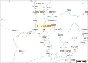 map of Tuyagan