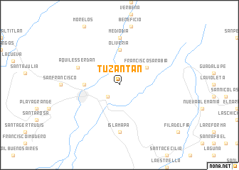 map of Tuzantán