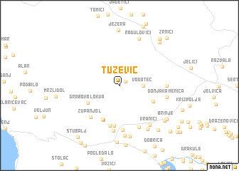 map of Tužević