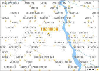 map of Tużników