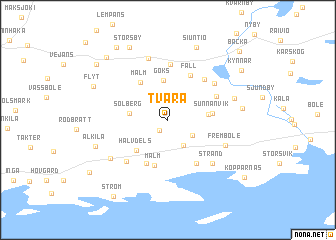 map of Tvära