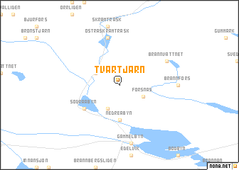 map of Tvärtjärn