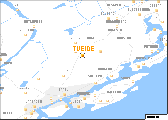 map of Tveide