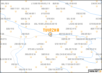 map of Tvirzha