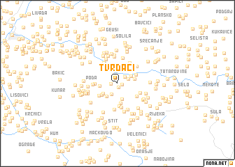 map of Tvrdaci