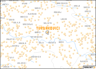 map of Tvrdakovići