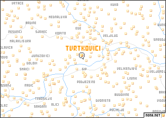 map of Tvrtkovići