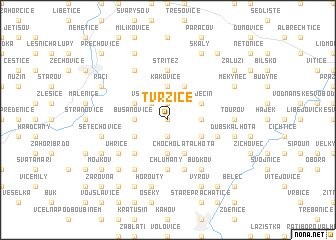 map of Tvrzice