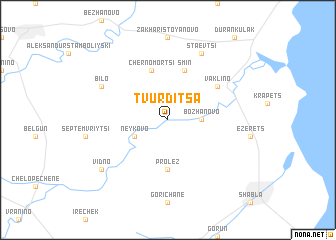 map of Tvŭrditsa