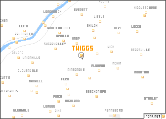 map of Twiggs
