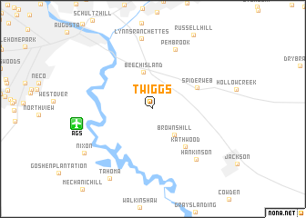 map of Twiggs