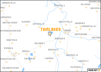 map of Twin Lakes