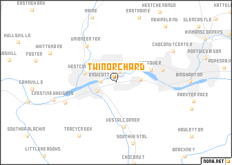 map of Twin Orchard