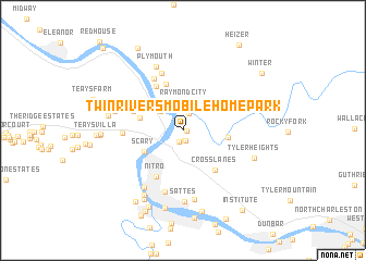 map of Twin Rivers Mobile Home Park