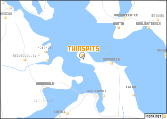 map of Twin Spits