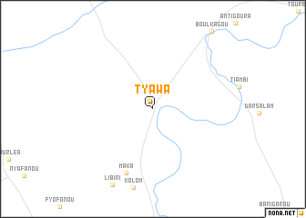 map of Tyawa