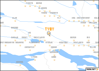 map of Tyby