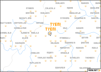 map of Tyeni