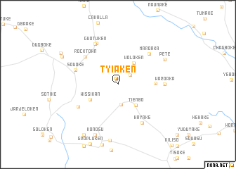 map of Tyiaken
