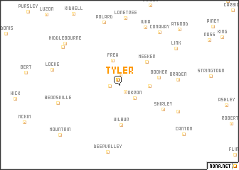 map of Tyler