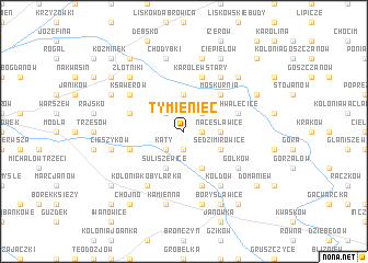 map of Tymieniec