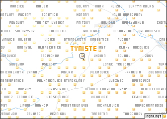 map of Týniště