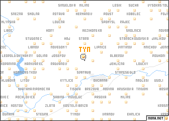 map of Týn