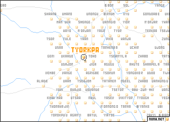 map of Tyorkpa