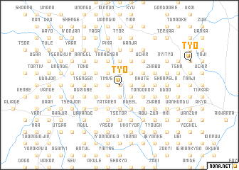 map of Tyo