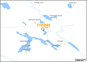 map of Tyrinäs