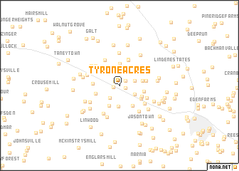 map of Tyrone Acres