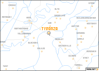 map of Tyronza