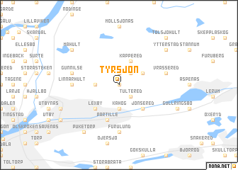 map of Tyrsjön