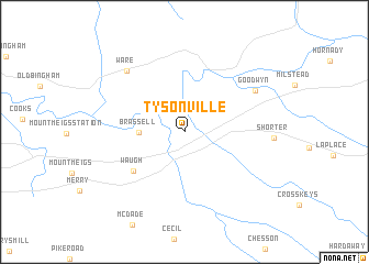 map of Tysonville