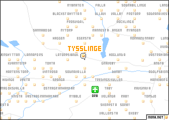 map of Tysslinge