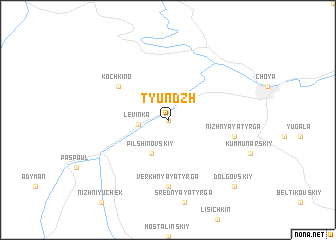 map of Tyundzh