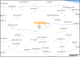 map of Tyunino