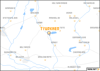 map of Tyurkmen