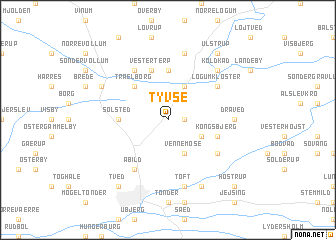 map of Tyvse