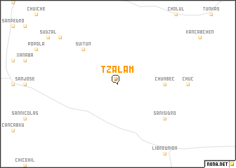 map of Tzalam