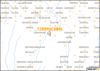 map of Tzanmucubal