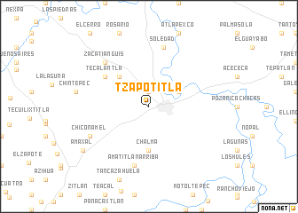 map of Tzapotitla