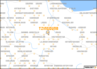 map of Tzíngouna