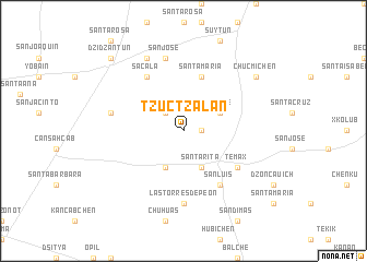 map of Tzuctzalán