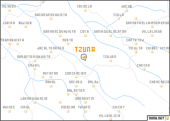 map of Tzuná