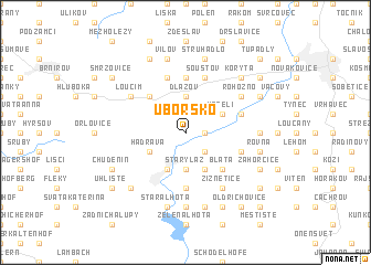 map of Úborsko
