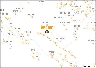 map of Ubovići