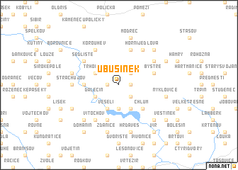 map of Ubušínek